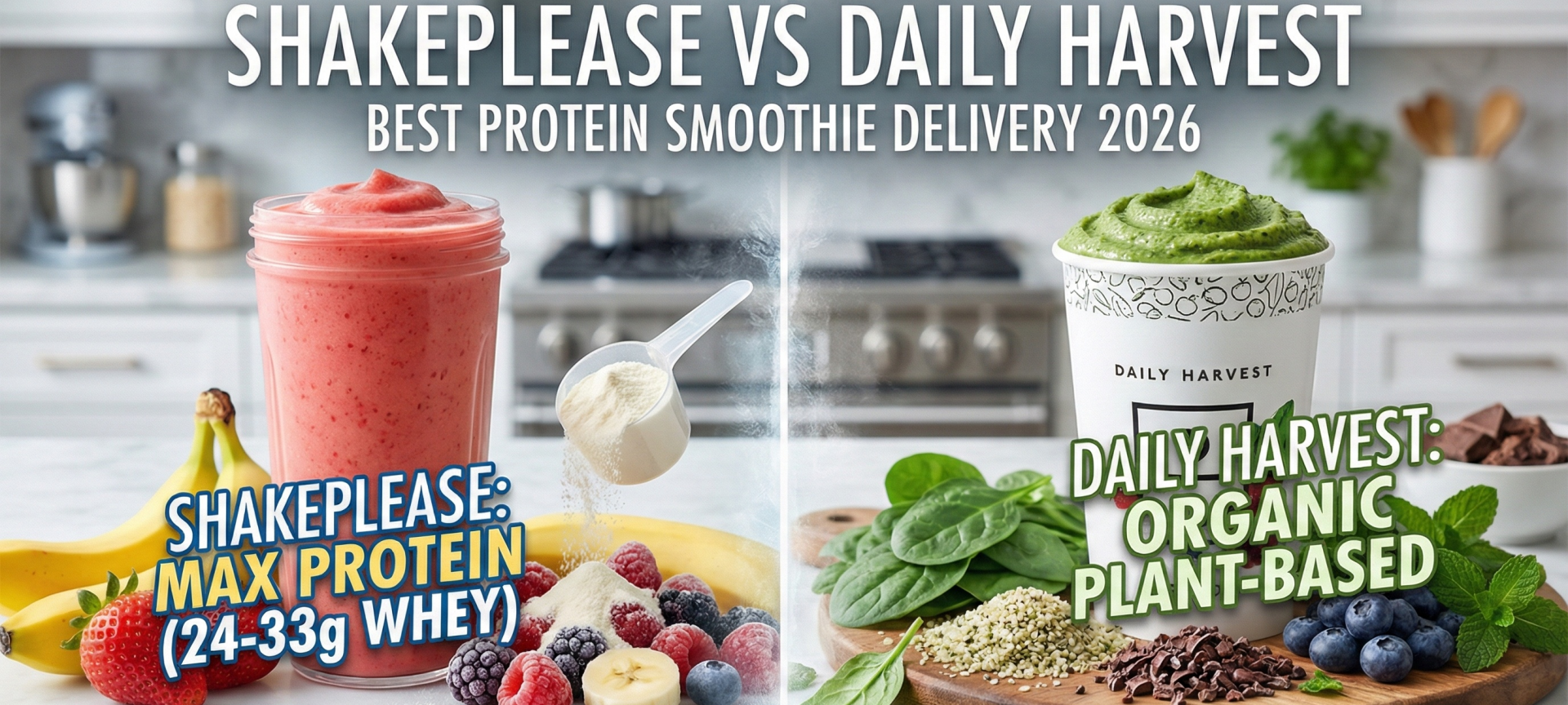 ShakePlease vs Daily Harvest: Best Protein Smoothie Delivery 2026
