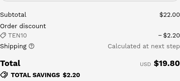 Each & Every checkout with code TEN10 applied to Après Sea (Cucumber & Mediterranean Cypress): $2.20 off, total $19.80