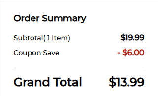 NORTIV 8 order summary with code SAS23 applied: subtotal $19.99, $6.00 off, total $13.99