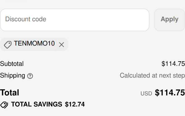 PHYMAT checkout with code TENMOMO10 applied to PHYMAT Purple Mini Far Infrared Amethyst Mat 18"x18" - 17.7" x 17.7" (45 x 45 cm) / 110V: $12.74 off, total $114.75