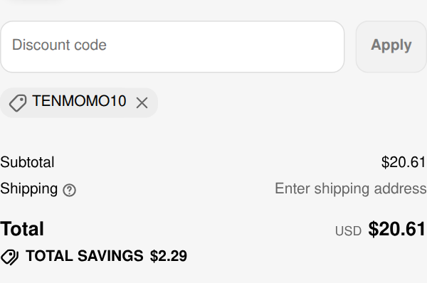 Traverseon checkout with code TENMOMO10 applied to Traverseon Cute Eyes Mesh Tote - Black: $2.29 off, total $20.61